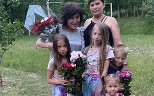 Ukrainian family of refugees in Moldova